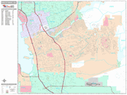 Chula Vista Wall Map Premium Style